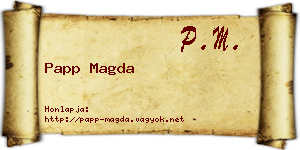 Papp Magda névjegykártya